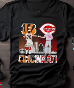 Official Cincinnati Bengals Anthony Munoz and Reds Rosa skyline shirt