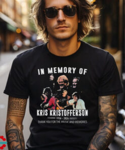 Official In Memory Of Kris Kristofferson 1936 2024 Thank You For The Music And Memories Signature T shirt