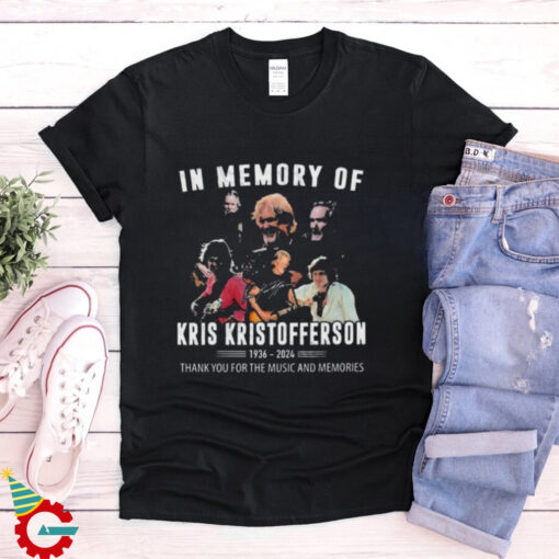 Official In Memory Of Kris Kristofferson 1936 2024 Thank You For The Music And Memories Signature T shirt