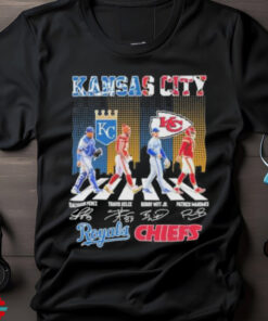 Official Kansas City Chiefs X Kansas City Royals Abbey Road Signatures Shirt