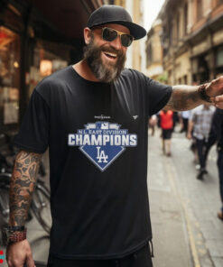 Official Los Angeles Dodgers 2024 NL West Division Champions Locker Room T shirt