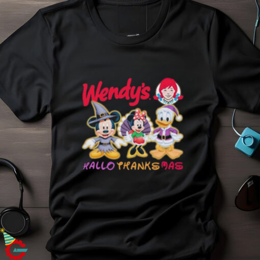 Official Mickey And Minnie And Donald Duck Disney Wendy’s HalloThanksMas 2024 shirt