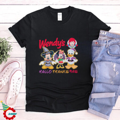 Official Mickey And Minnie And Donald Duck Disney Wendy’s HalloThanksMas 2024 shirt