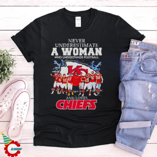 Official Never underestimate a woman who understand football and loves Kansas City Chiefs football 2024 T shirt