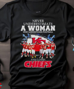 Official Never underestimate a woman who understand football and loves Kansas City Chiefs football 2024 T shirt