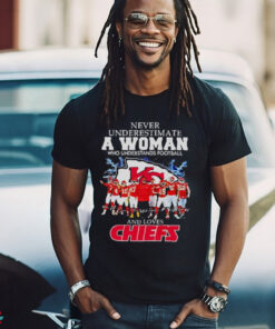 Official Never underestimate a woman who understand football and loves Kansas City Chiefs football 2024 T shirt