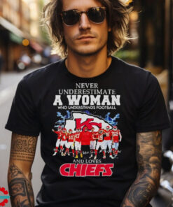 Official Never underestimate a woman who understand football and loves Kansas City Chiefs football 2024 T shirt