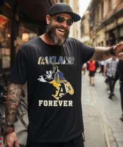 Official Oakland Athletics Las Vegas Raiders Golden State Warriors Oakland Forever T shirt