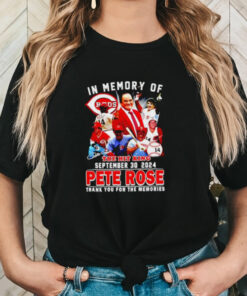 Official Pete Rose in memory of the hit king thank you for the memories shirt