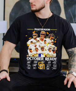 Official San Diego Padres Postseason October Ready 2024 signatures shirt