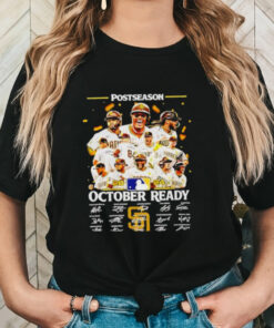 Official San Diego Padres Postseason October Ready 2024 signatures shirt