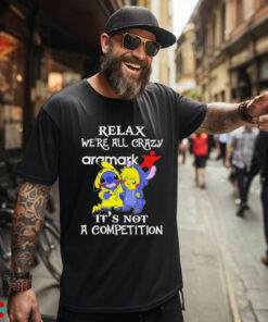 Official Stitch And Pokemon Pikachu Relax We’re All Crazy Aramark It’s Not A Competition shirt