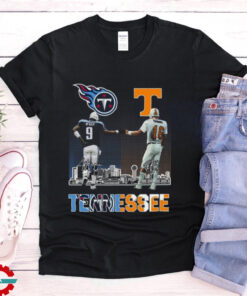 Official Tennessee Titans And Volunteers City Champion Signatures 2024 Shirt