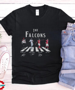 Official The Falcons Abbey Road Michael Vick Deion Sanders Julio Jones and Matt Ryan Signatures Shirt1