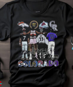 Original Colorado Avalanche Rockies Denver Broncos Nuggets City Champions Signatures 2024 Shirt