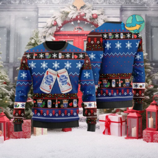 Pabst Blue Ribbon 2024 Christmas Ugly Sweater