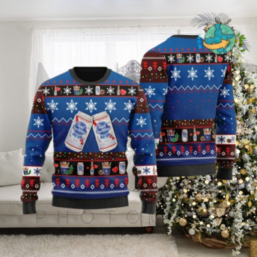 Pabst Blue Ribbon 2024 Christmas Ugly Sweater