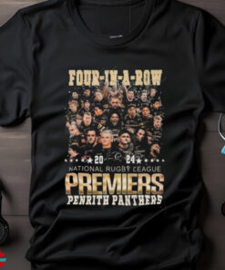 Penrith Panthers 4 In A Row 2024 National Rugby League Premiers Penrith Panthers T shirt