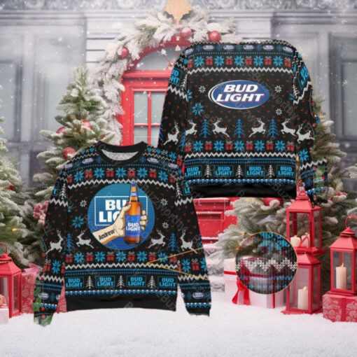 Personalized Bud Light Unisex Ugly Sweaters  Bud Light Unisex Sweatshirt Ugly Christmas Sweater