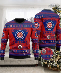 Personalized Cubs Ugly Christmas Sweater