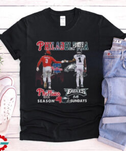 Philadelphia Phillies All Season Philadelphia Eagles On Sundays 2024 T shirt