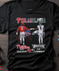 Philadelphia Phillies All Season Philadelphia Eagles On Sundays 2024 T shirt