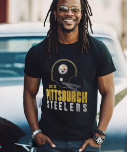 Pittsburgh Steelers Nike Black Helmet Essential T Shirt