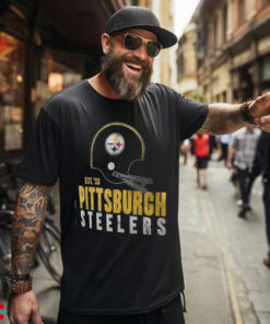 Pittsburgh Steelers Nike Black Helmet Essential T Shirt