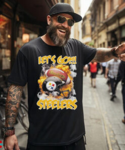 Pittsburgh Steelers Vintage Helmets Let’s Go Steelers Shirt