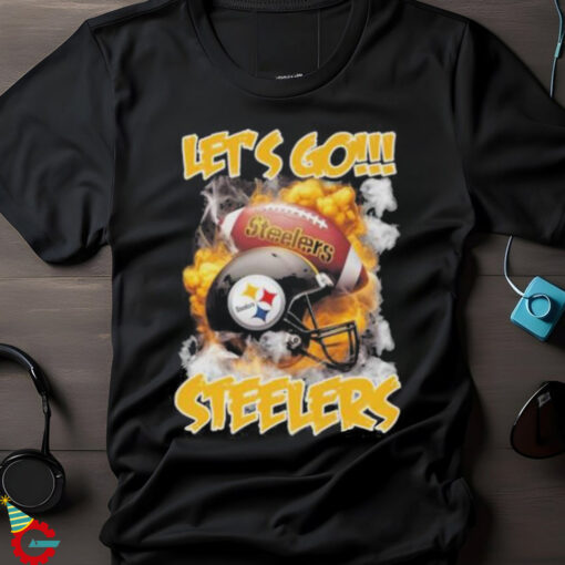 Pittsburgh Steelers Vintage Helmets Let’s Go Steelers Shirt