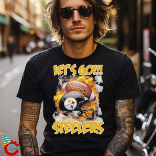 Pittsburgh Steelers Vintage Helmets Let’s Go Steelers Shirt