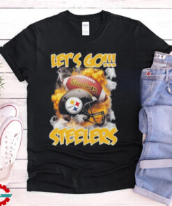 Pittsburgh Steelers Vintage Helmets Let’s Go Steelers Shirt