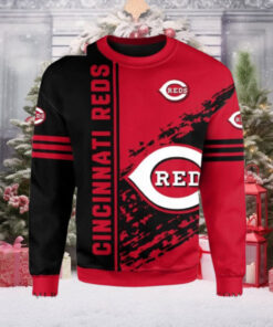 Reds Bold Design Black And Red Ugly Christmas Sweater