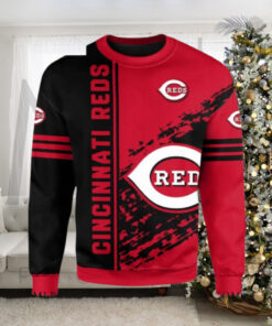 Reds Bold Design Black And Red Ugly Christmas Sweater