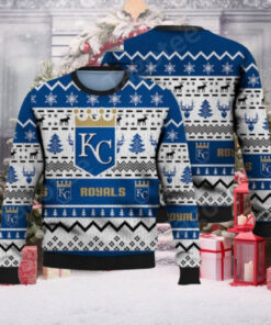 Reindeer And Snowflake KC Royals Winter Ugly Sweater