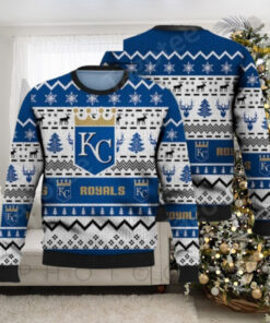 Reindeer And Snowflake KC Royals Winter Ugly Sweater