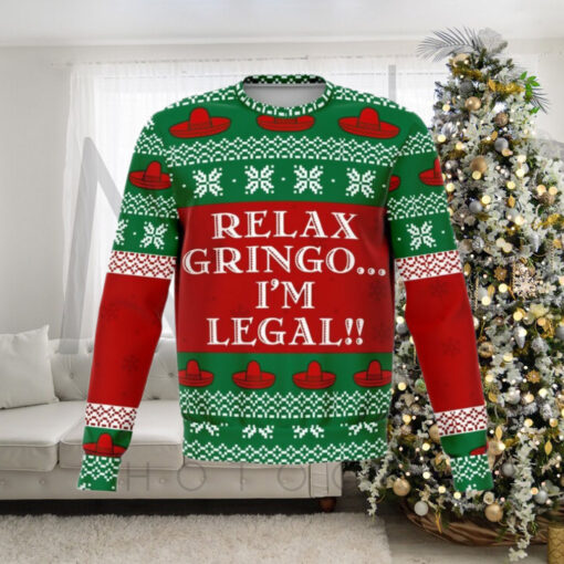 Relax Gringo Funny Ugly Christmas Sweater