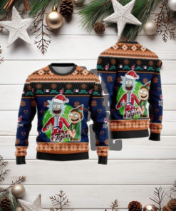 Rick And Morty Detroit Tigers Ugly Christmas Sweater