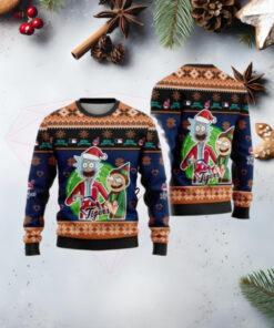 Rick And Morty Detroit Tigers Ugly Christmas Sweater