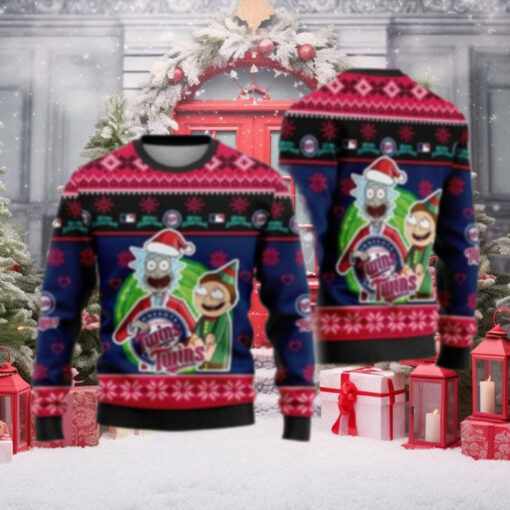 Rick And Morty Minnesota Twins Ugly Christmas Sweater