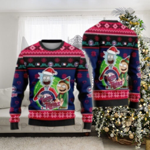 Rick And Morty Minnesota Twins Ugly Christmas Sweater