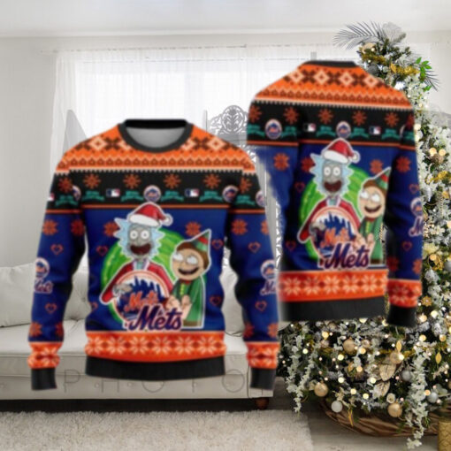 Rick And Morty New York Mets Ugly Christmas Sweater