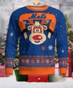 Rudolph New York Mets Ugly Christmas Sweater