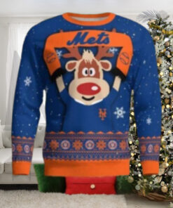 Rudolph New York Mets Ugly Christmas Sweater