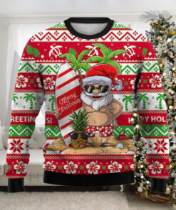 Santa Claus Hawaiian Ugly Christmas Sweater