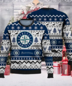 Seattle Mariners Personalized Reindeer Snowflakes Ugly Sweater