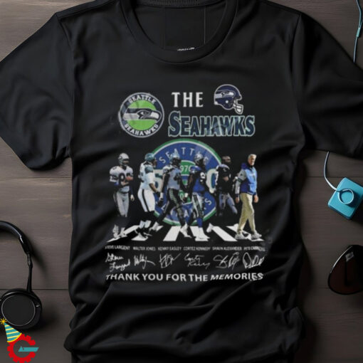 Seattle Seahawks 50th Anniversary Thank You For The Memories Signatures T Shirt