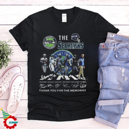 Seattle Seahawks 50th Anniversary Thank You For The Memories Signatures T Shirt