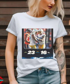 See The Lightning Feell The Thunder Los Angeles Chargers 23 16 Denver Broncos Final Score NFL t shirt