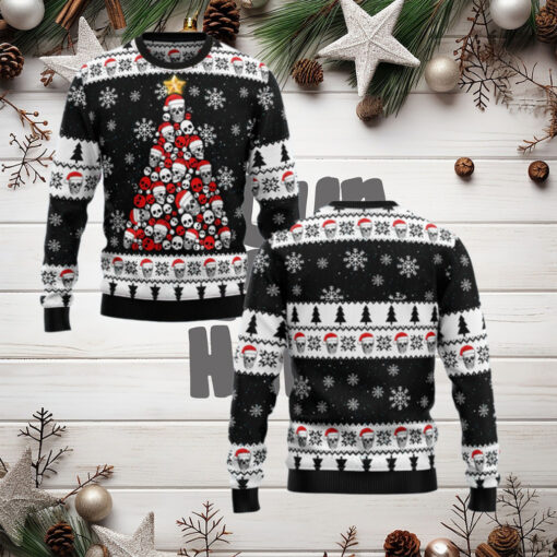 Skull Pine Tree Ugly Christmas Sweater